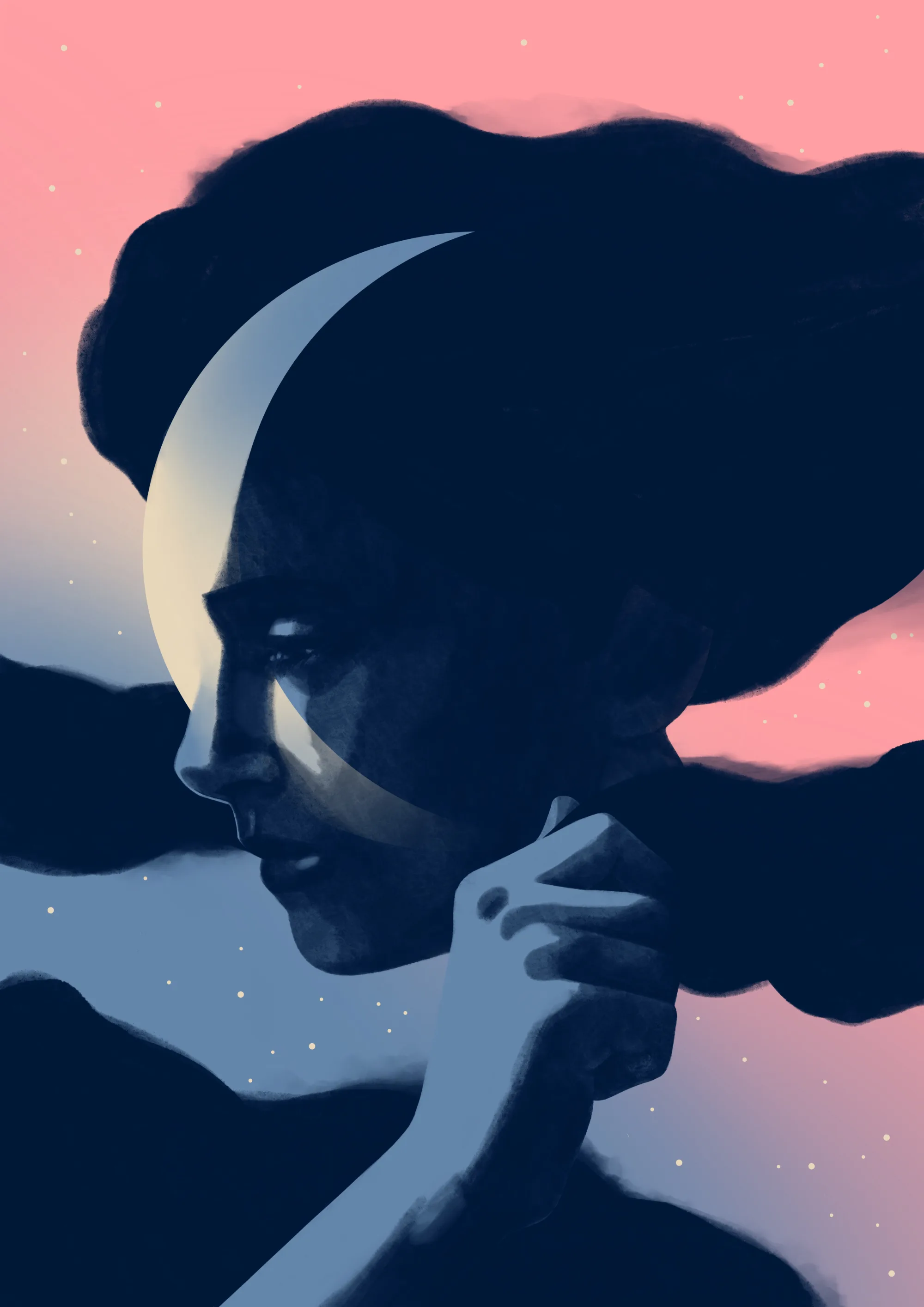 Lullaby for the Moon – illustration by Benedetta C. Vialli