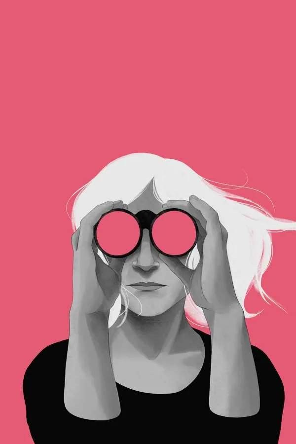 Lampedusa (binocolo) – illustration by Benedetta C. Vialli for Ossigeno People